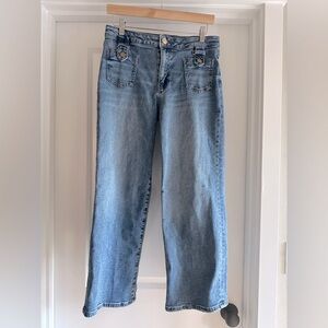 Kut From the Kloth Charlotte high-rise wide-leg   jeans 8